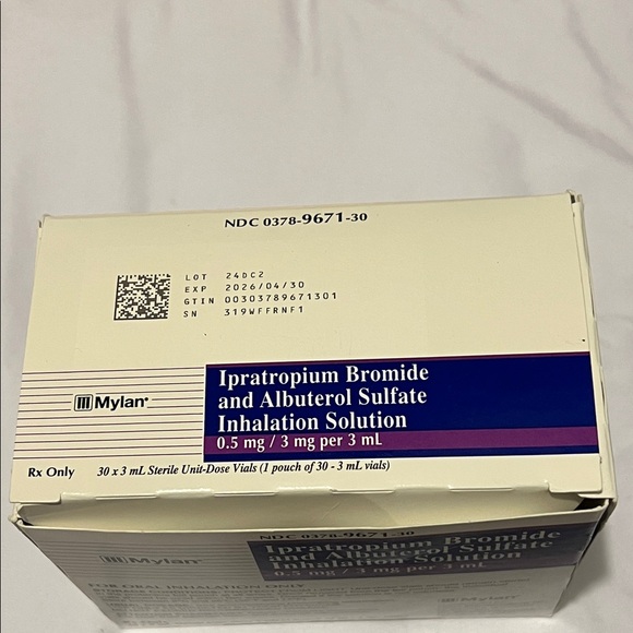 Mylan Inhalation Solution Box. - Picture 2 of 2